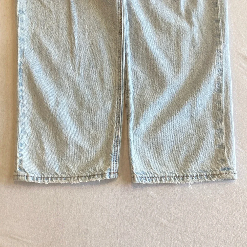 American Eagle Jeans Women 10 (29x31) Highest Rise Baggy Straight Light Wash